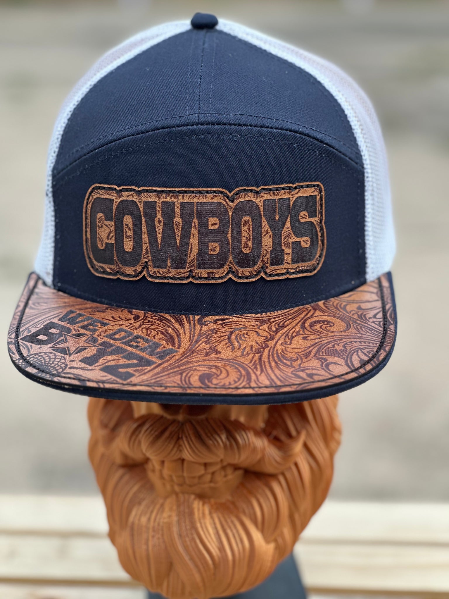 Leather Collection -  we dem boyz Cap with Leather Patch bill - Derty Sports