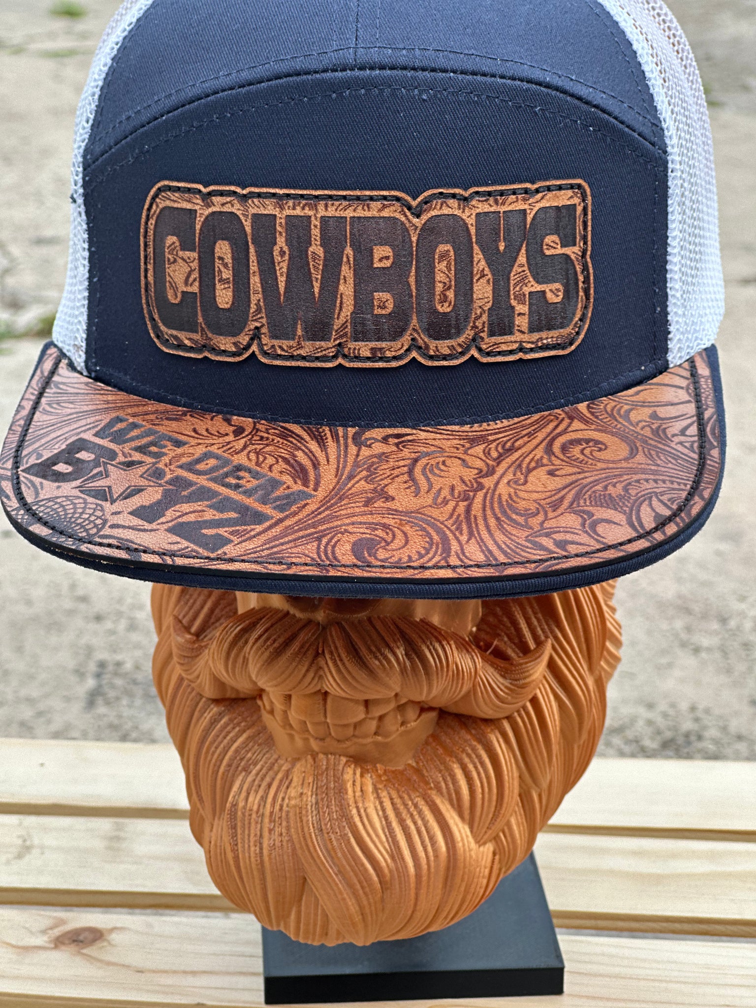 Leather Collection -  we dem boyz Cap with Leather Patch bill - Derty Sports