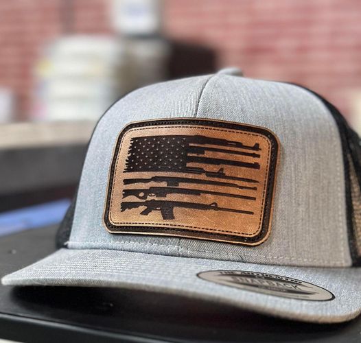 Leather Collection - USA Cap with Leather Patch - Derty Sports