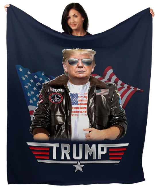 Trump Gun - Mink Sherpa Blanket