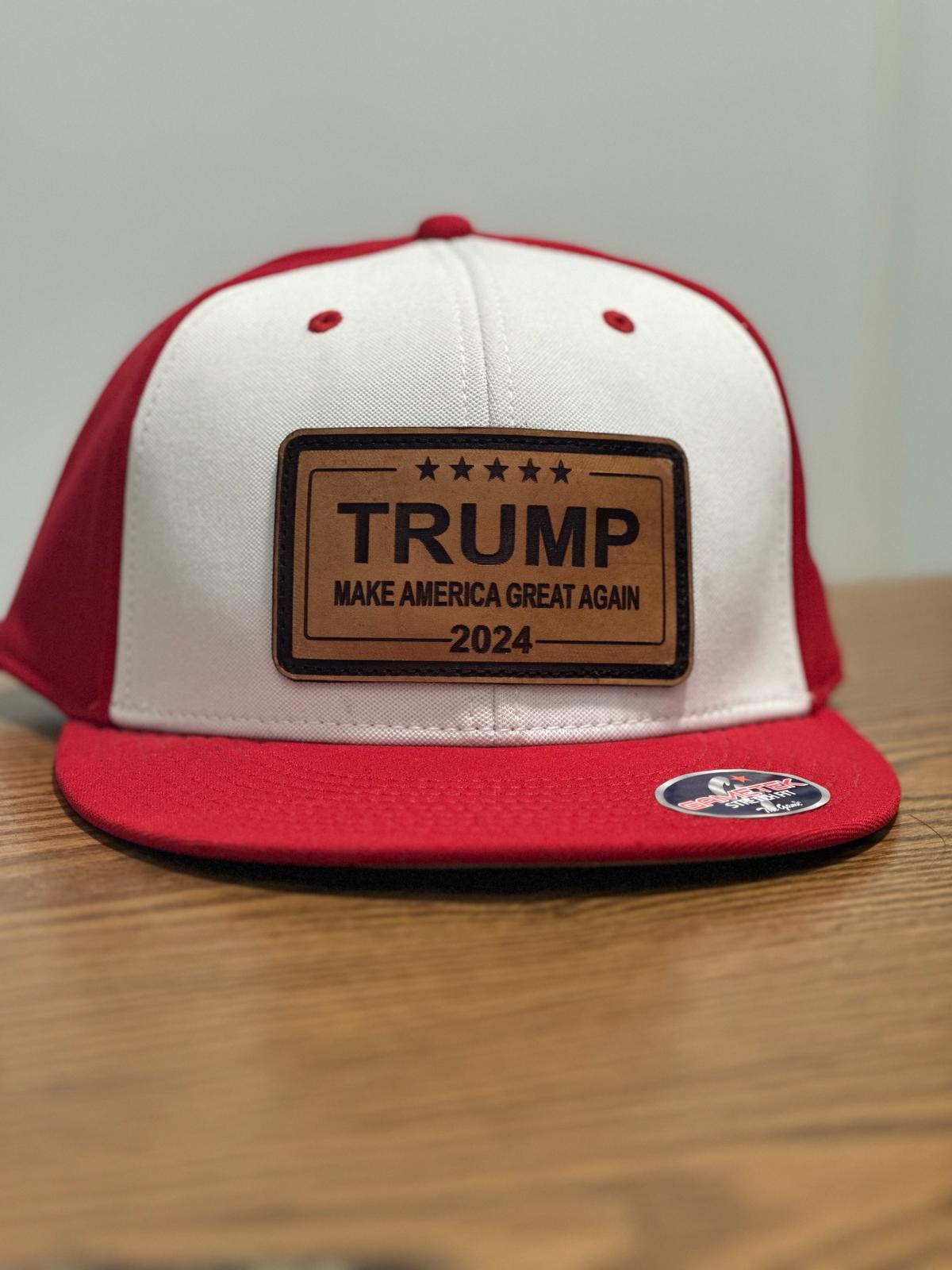 Leather Collection -  TRUMP Cap with Leather Patch - Derty Sports