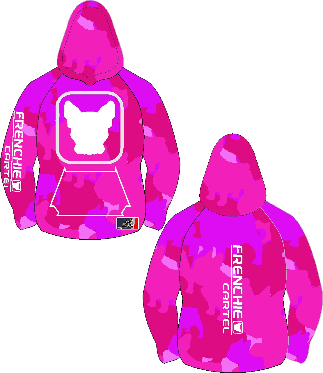 Frenchie Cartel - Hoodie Pink Camo - Derty Sports